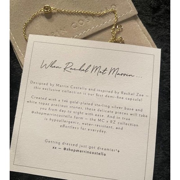 Marrin Costello Soleil Gold Plated Sterling Silver Bracelet with White Topaz - Picture 3 of 4